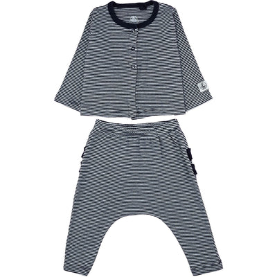 Ensemble  cardigan + pantalon de seconde main en coton pour bébé fille de 6 mois - photo recto