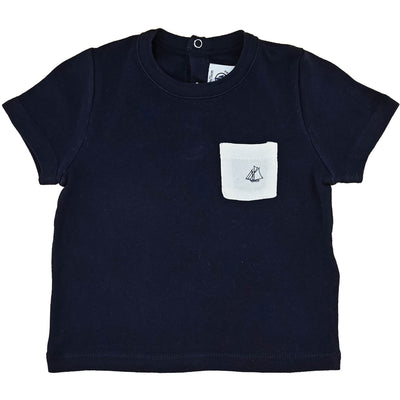 T-Shirt à manches courtes de seconde main en coton pour bébé garçon de 12 mois - photo recto