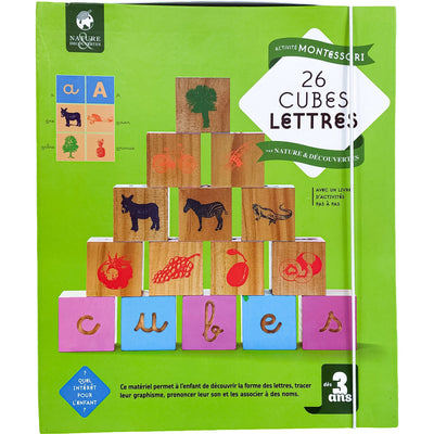 Jeu éducatif "26 Cubes Lettres Montessori" de seconde main en bois pour enfant à partir de 3 ans - Vue 1