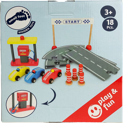 Route "Piste de course automobile avec kit petites voitures" de seconde main en bois pour enfant à partir de 3 ans - photo secondaire