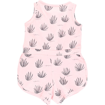 Combinaison courte de seconde main en coton bio pour bébé fille de 3 mois - photo verso