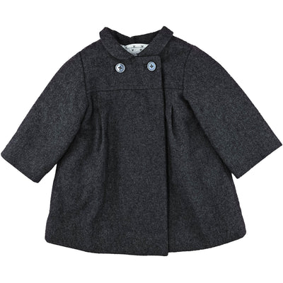Manteau de seconde main en laine et polyester pour bébé fille de 6 mois - photo recto
