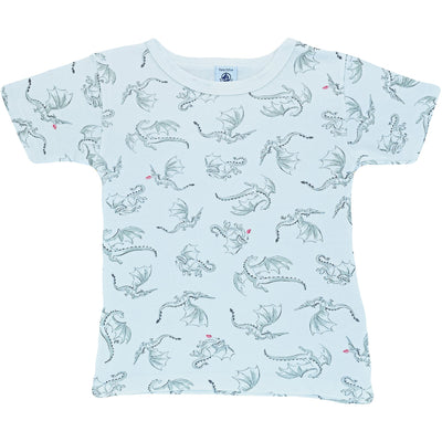 T-Shirt à manches courtes de seconde main en coton pour enfant garçon de 5 ans - photo recto