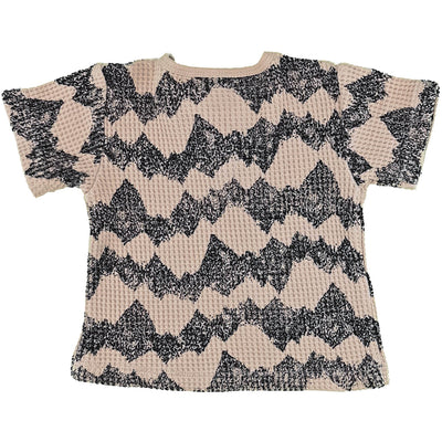 T-Shirt à manches courtes de seconde main en nid d’abeille de coton pour bébé fille de 12 mois - photo verso