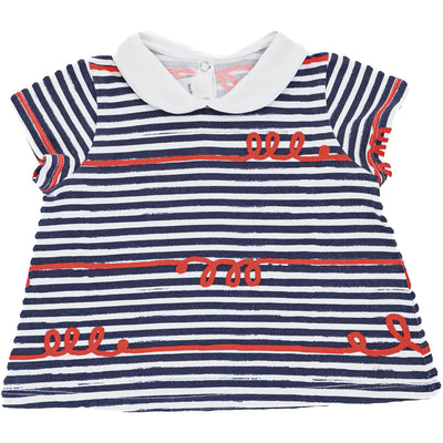 T-Shirt à manches courtes de seconde main en coton pour bébé fille de 18 mois - photo recto
