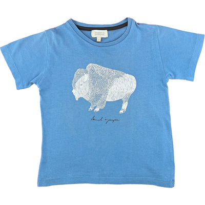 T-Shirt à manches courtes de seconde main en coton pour enfant garçon de 6 ans - photo recto