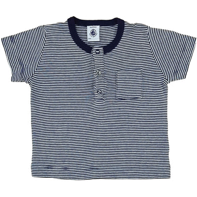 T-Shirt à manches courtes de seconde main en coton pour bébé garçon de 6 mois - photo recto
