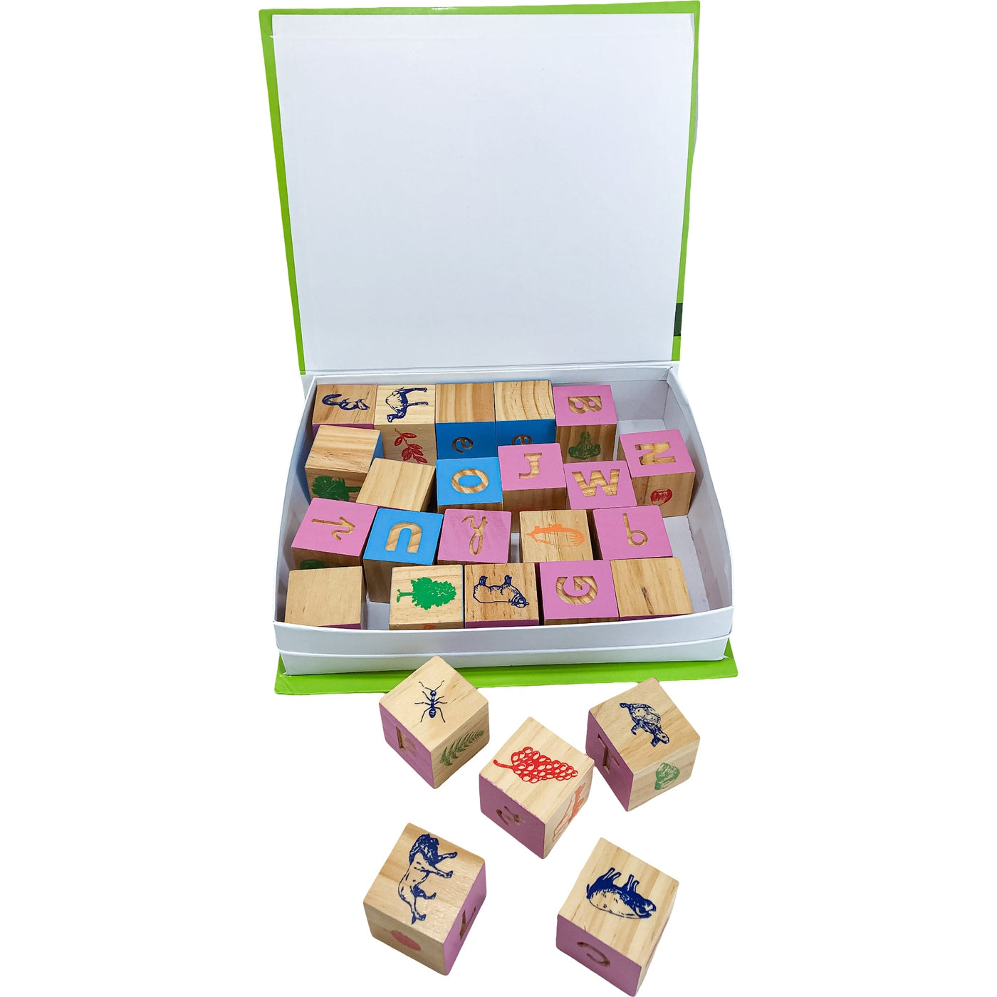 Jeu éducatif "26 Cubes Lettres Montessori" de seconde main en bois pour enfant à partir de 3 ans - Vue 2