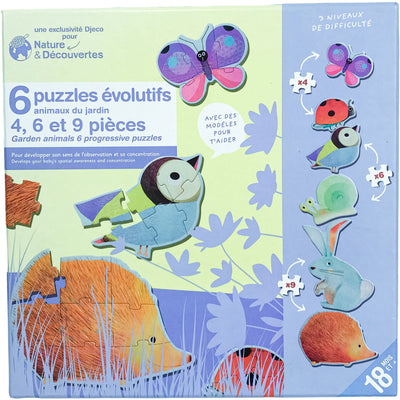 Puzzle premier âge "6 puzzles évolutifs Animaux du jardin" de seconde main pour enfant à partir de 18 mois - Vue 1