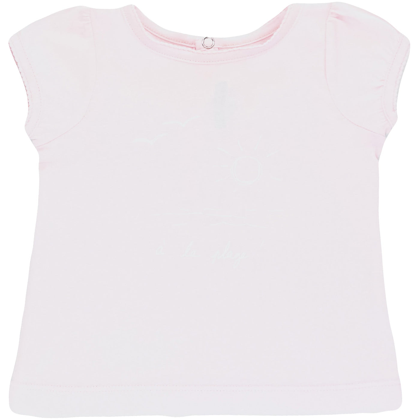 T-Shirt à manches courtes de seconde main en coton pour bébé fille de 6 mois - photo recto
