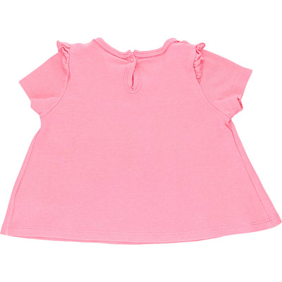 T-Shirt à manches courtes de seconde main en coton pour bébé fille de 18 mois - photo verso