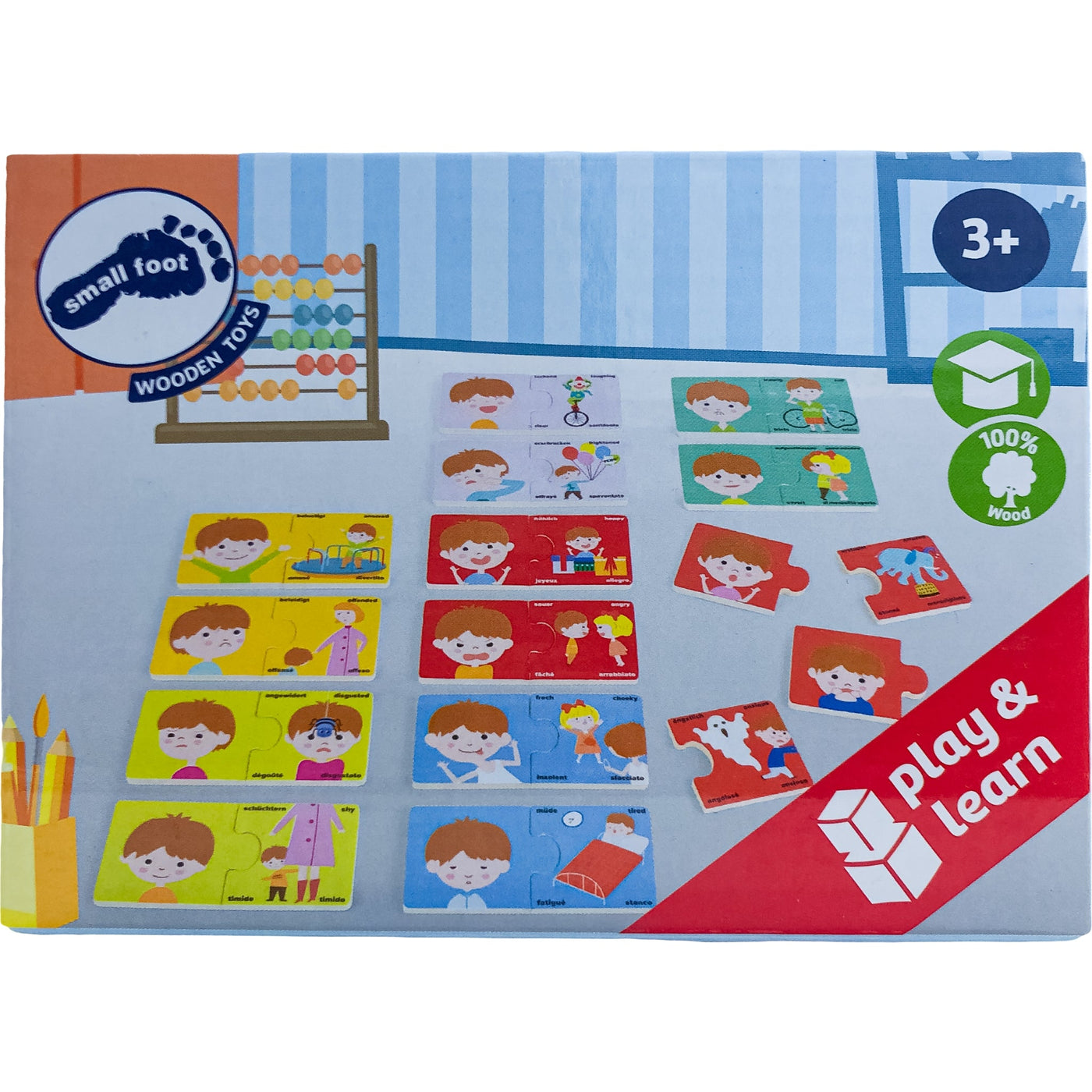 Puzzle "Puzzle éducatif Emotions" de seconde main en bois pour enfant à partir de 3 ans - photo principale