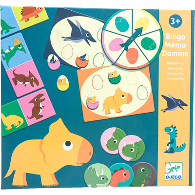 Jeu de mémoire "Bingo Mémo Domino Dinosaures" de seconde main pour enfant à partir de 3 ans - photo principale