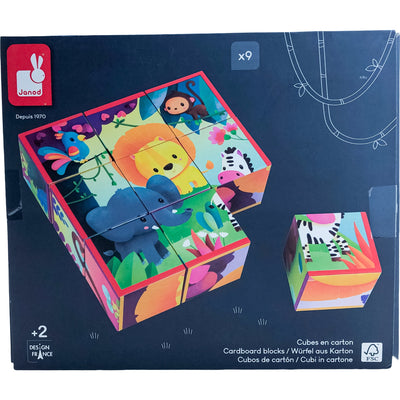 Set de cubes d'activités "Lot de 9 cubes Animaux de la jungle" de seconde main en carton pour enfant à partir de 2 ans - photo principale