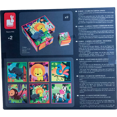 Set de cubes d'activités "Lot de 9 cubes Animaux de la jungle" de seconde main en carton pour enfant à partir de 2 ans - photo secondaire