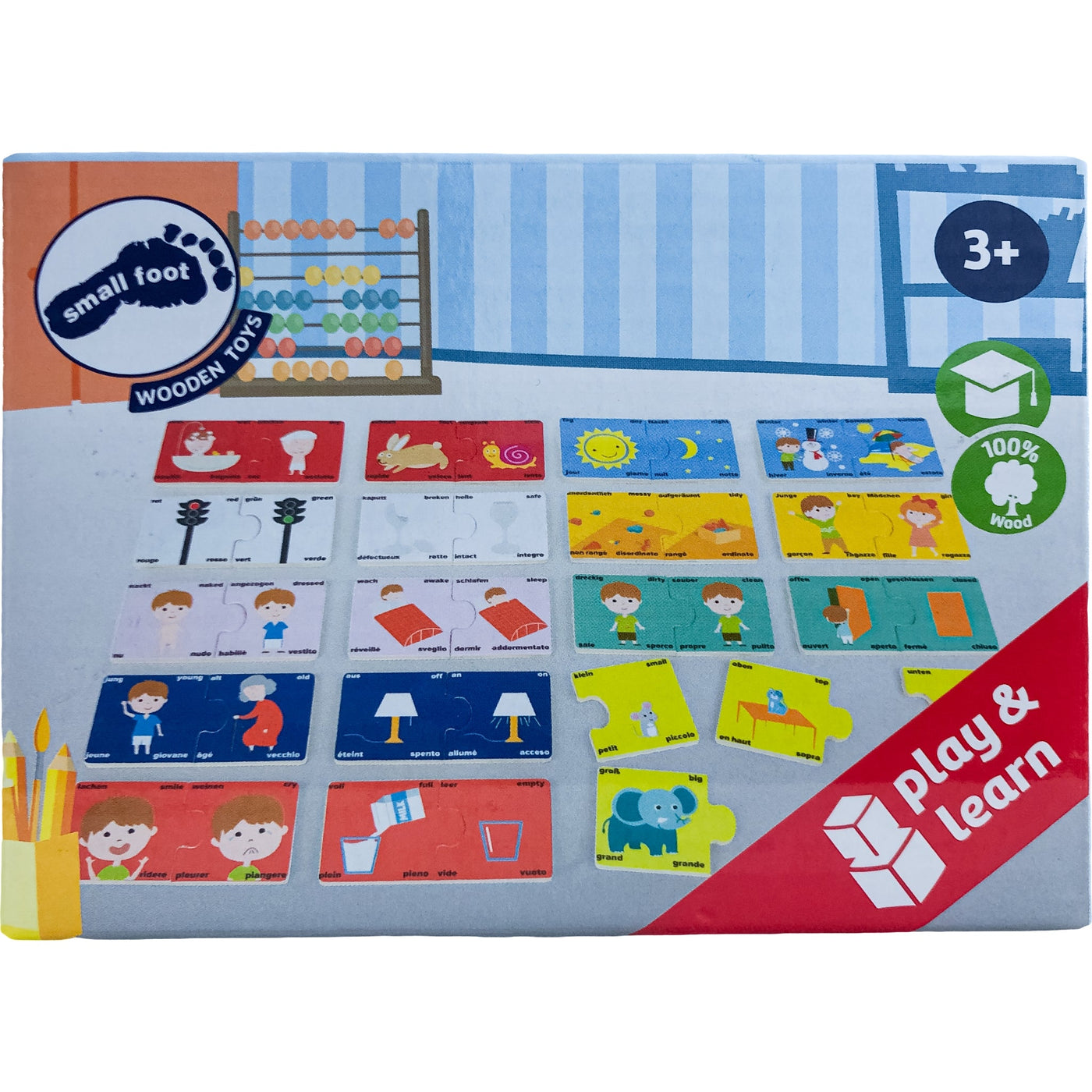 Puzzle "Puzzle éducatif Les contraires" de seconde main en bois pour enfant à partir de 3 ans - photo principale