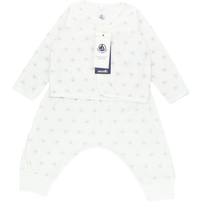 Ensemble cardigan + sarouel de seconde main en coton bio pour bébéde 6 mois - photo principale