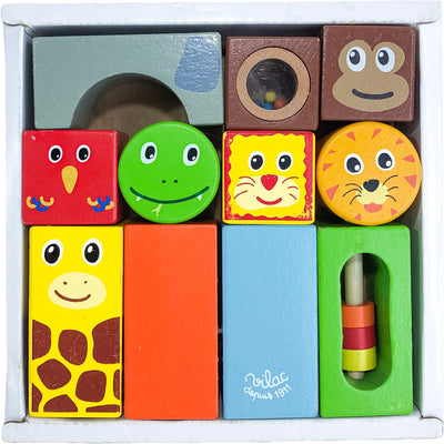 Set de cubes d'activités "Cubes sonores Animaux de la savane" de seconde main en bois pour enfant à partir de 18 mois - photo principale