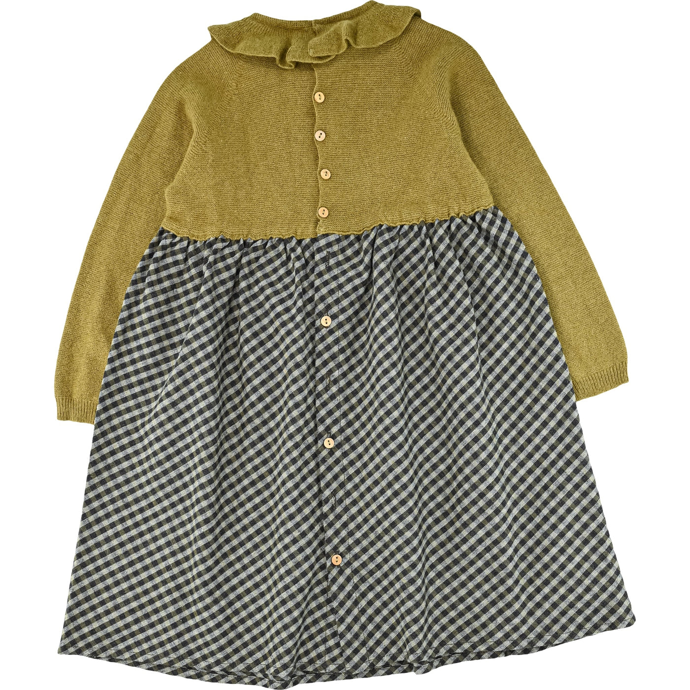 Robe à manches longues de seconde main en coton, cachemire et laine pour enfant fille de 4 ans - photo verso