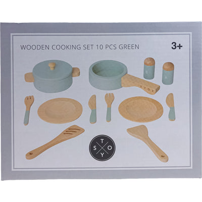 Set d'ustensiles de cuisine "Set de dinette" de seconde main en bois pour enfant à partir de 3 ans - photo principale