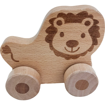 Figurine "Animal à roulettes : Lion" de seconde main en bois pour enfant à partir de 12 mois - Vue 2