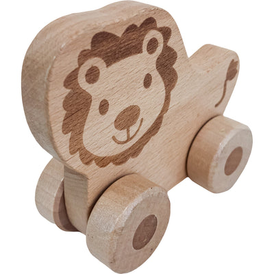 Figurine "Animal à roulettes : Lion" de seconde main en bois pour enfant à partir de 12 mois - Vue 3