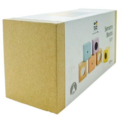 Jouet d'éveil "Blocs sensoriels pastel" de seconde main en bois d'hévéa pour enfant à partir de 12 mois - Vue 2