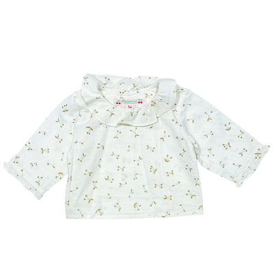 Blouse à manches longues de seconde main en coton pour bébé fille de 1 mois - Vue 1