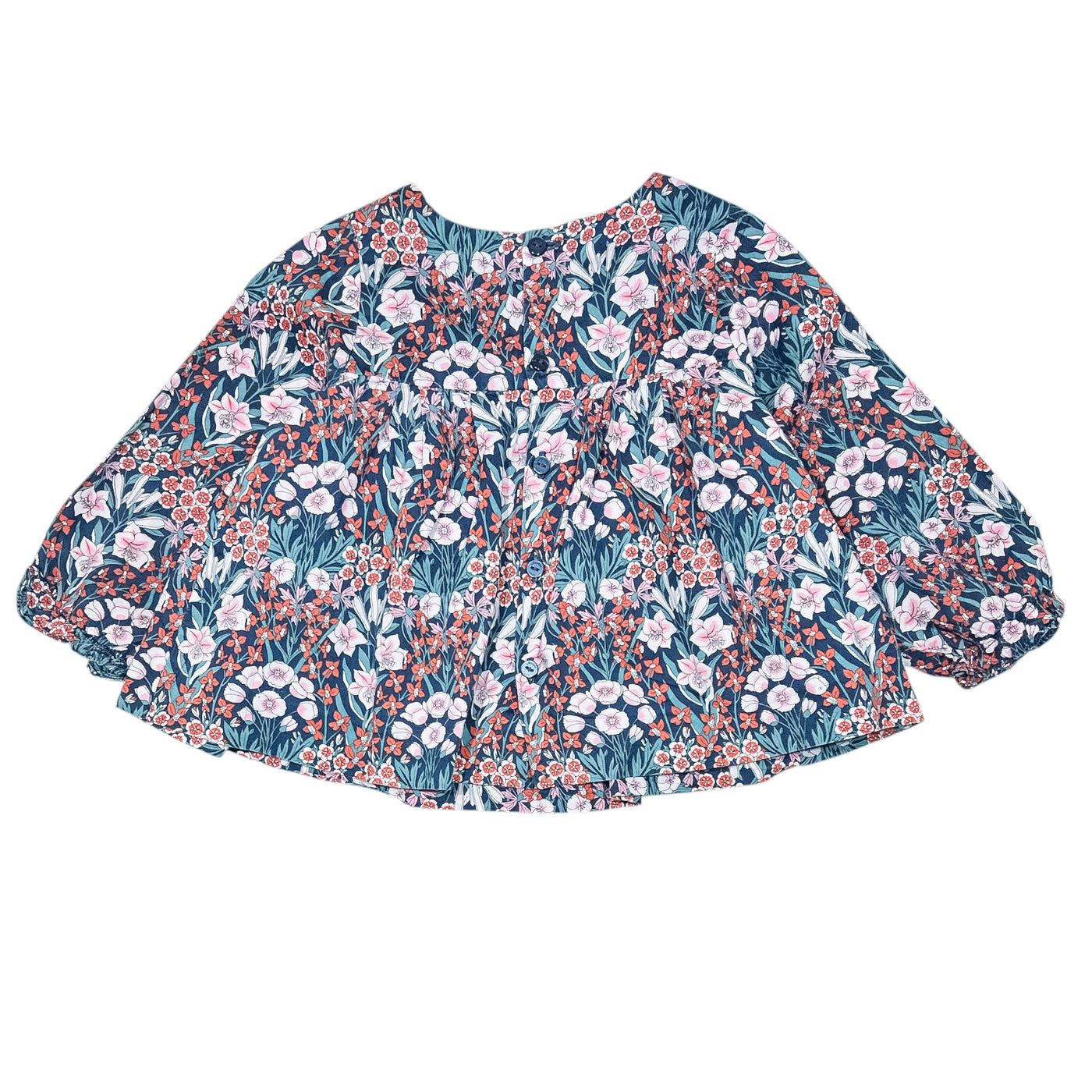 Blouse à manches longues de seconde main en coton pour bébé fille de 12 mois - Vue 2