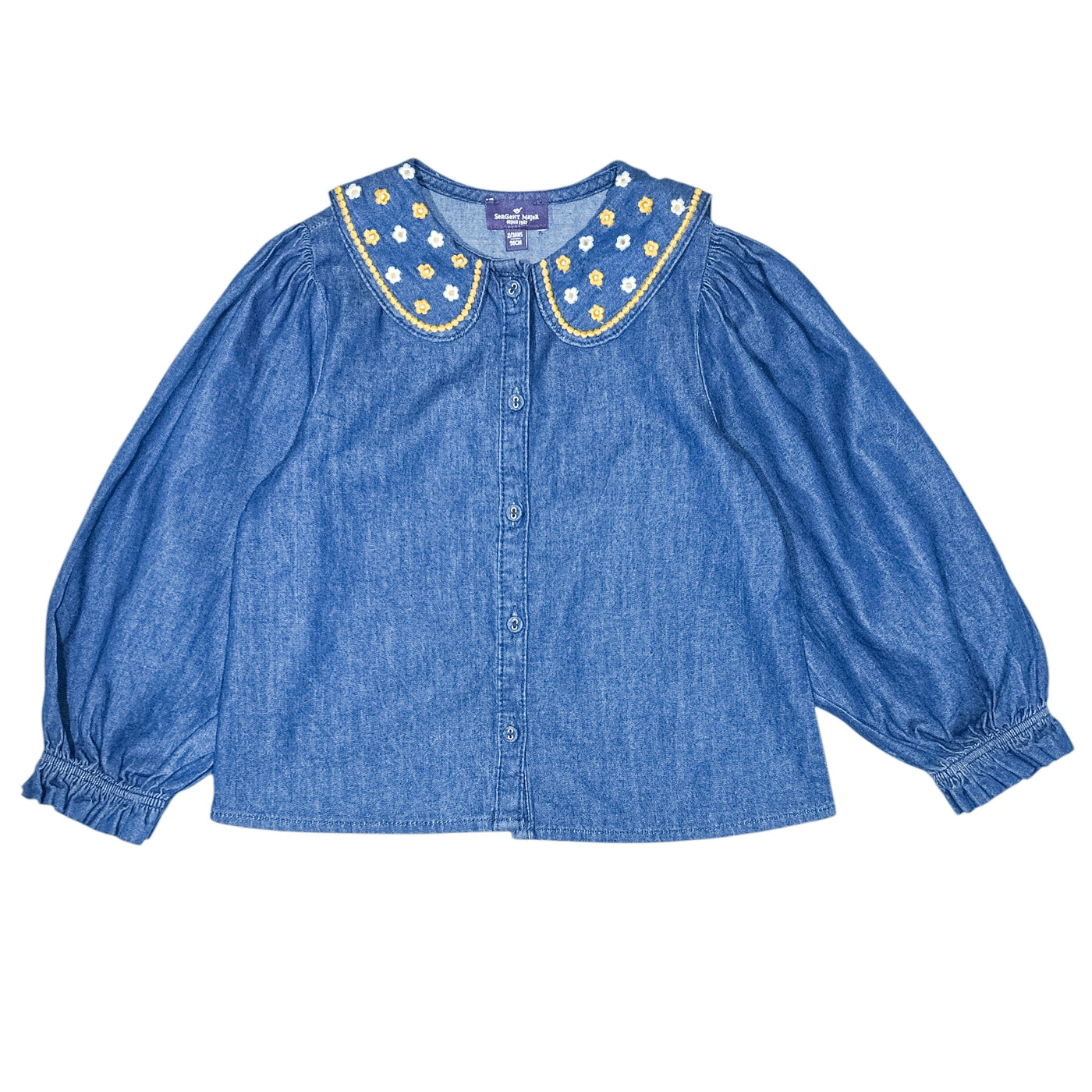 Blouse à manches longues de seconde main en denim pour enfant fille de 3 ans - Vue 1