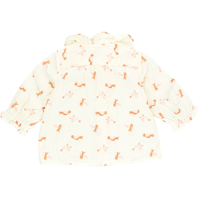 Blouse à manches longues de seconde main en coton bio pour bébé fille de 3 mois - Vue 2