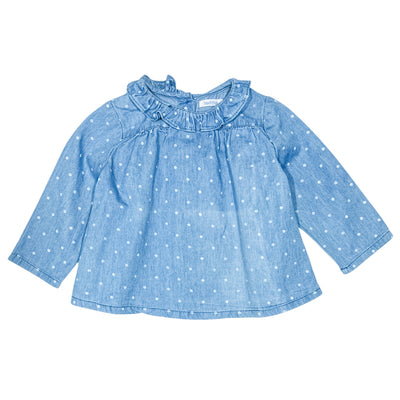 Blouse à manches longues de seconde main en coton pour bébé fille de 9 mois - Vue 1