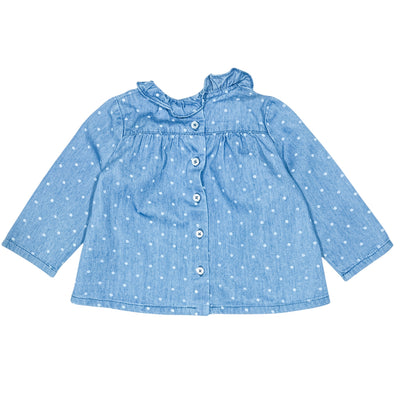 Blouse à manches longues de seconde main en coton pour bébé fille de 9 mois - Vue 2