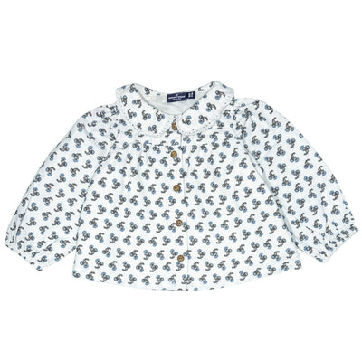 Blouse à manches longues de seconde main en velours pour bébé fille de 9 mois - Vue 1