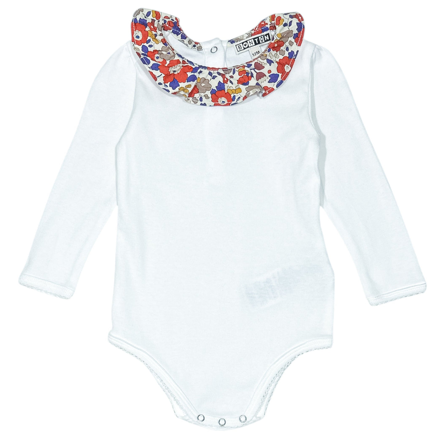 Body à col de seconde main en coton pour bébé fille de 12 mois - Vue 1