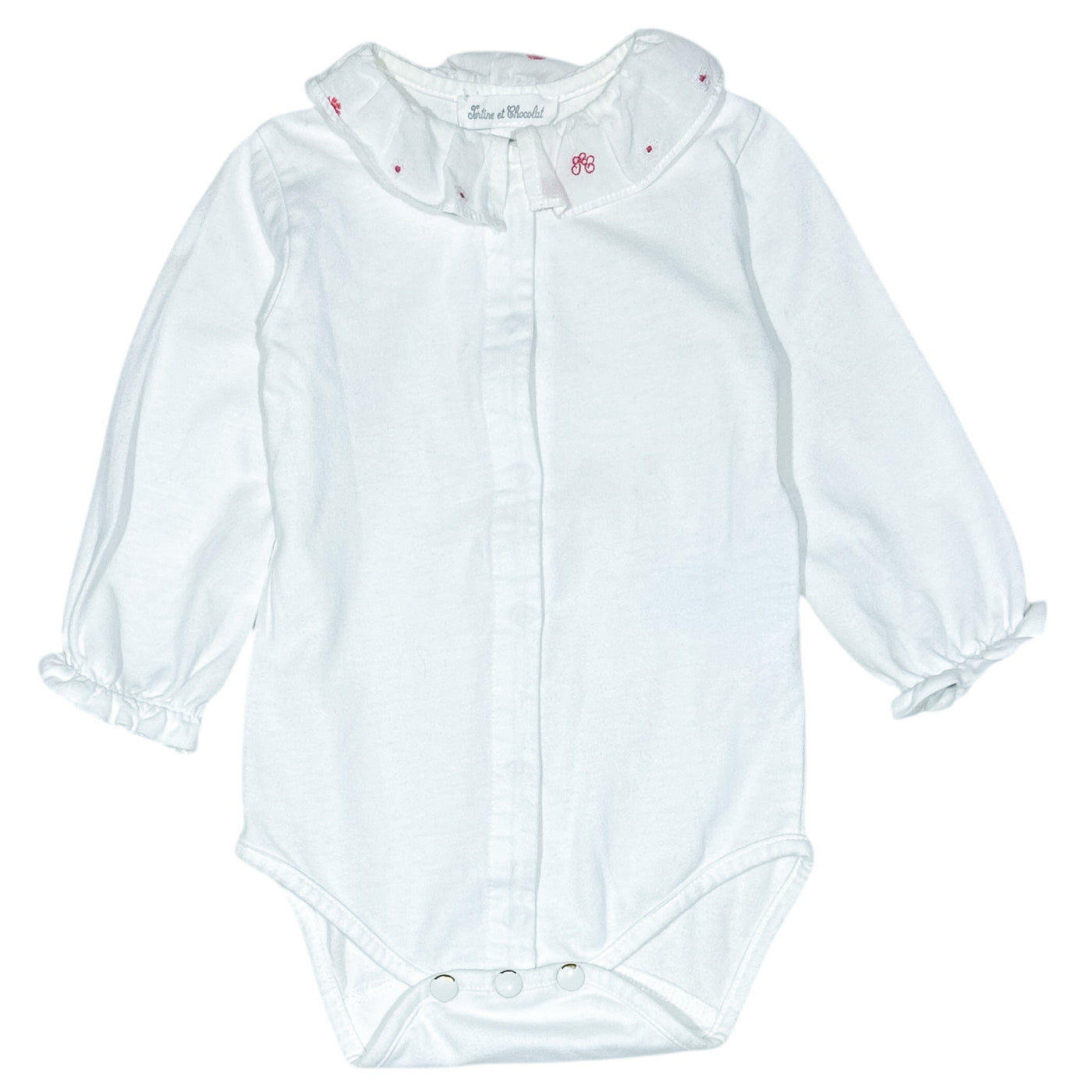 Body à col de seconde main en coton pour bébé fille de 12 mois - Vue 1