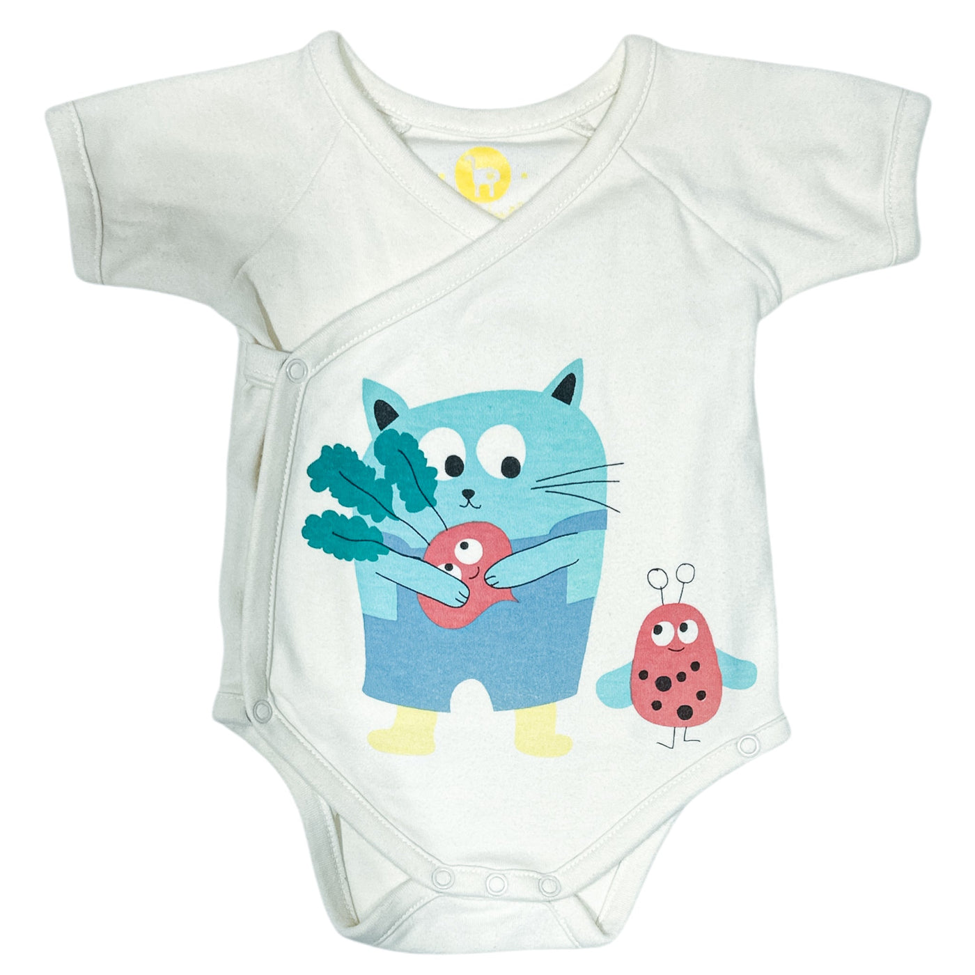 Body croisé à manches courtes de seconde main en coton bio pour bébé de 1 mois - Vue 1