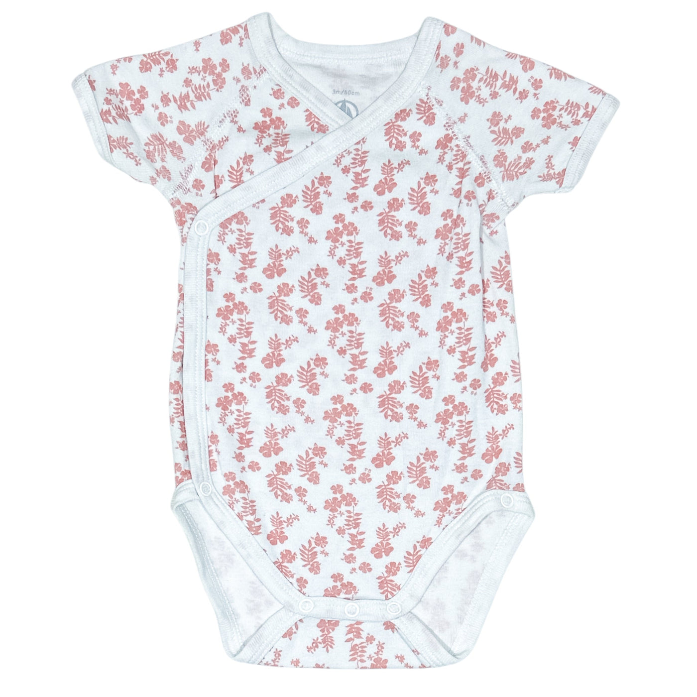 Body croisé à manches courtes de seconde main en coton bio pour bébé fille de 3 mois - Vue 1