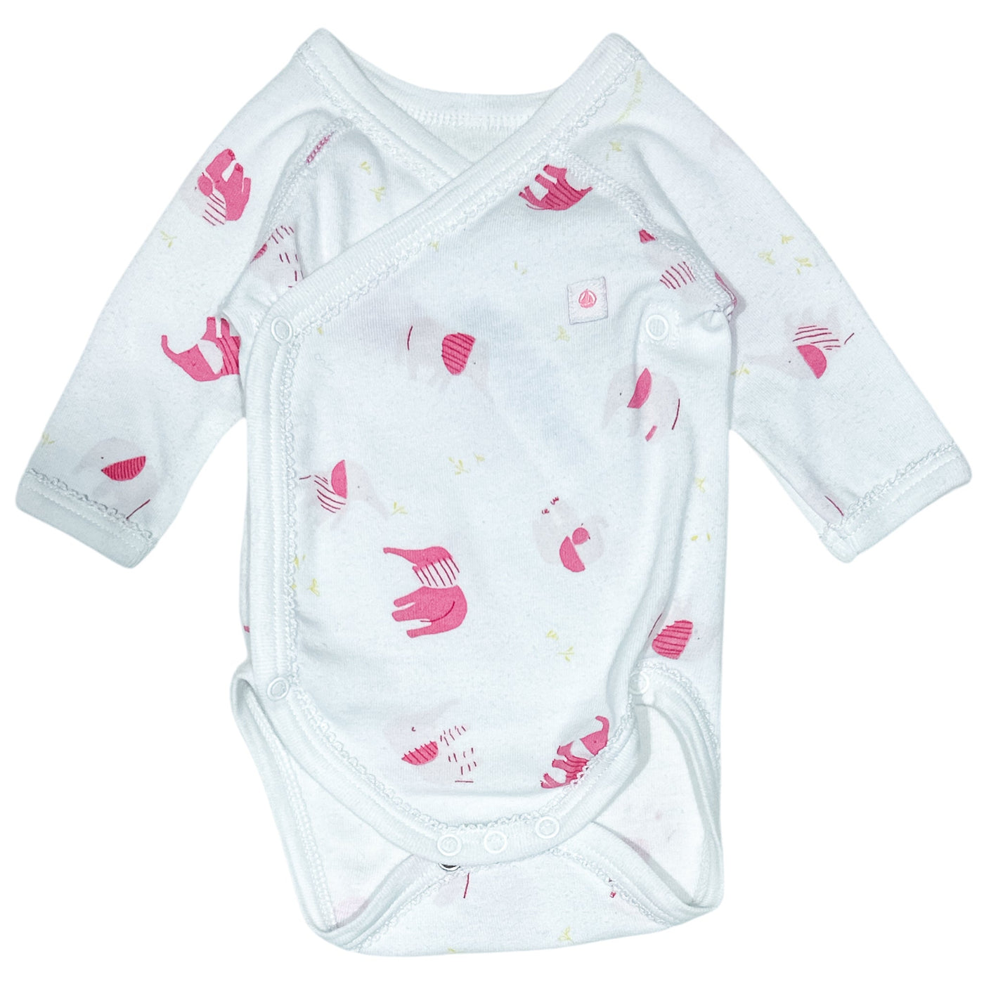 Body croisé à manches longues de seconde main en coton pour bébé fille de 0 mois - Vue 1