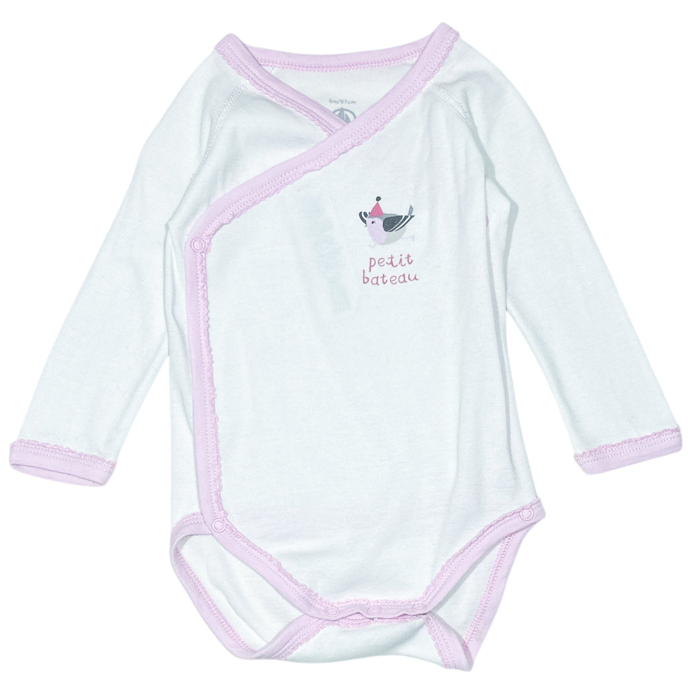 Body croisé à manches longues de seconde main en coton pour bébé fille de 6 mois - Vue 1