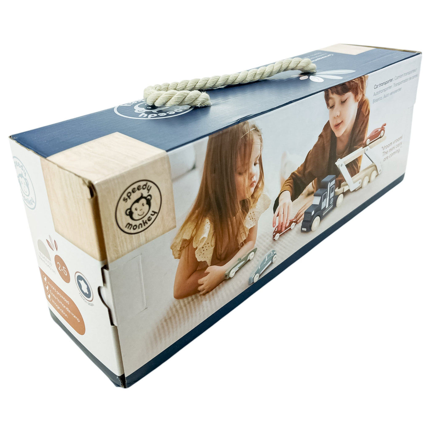 Camion "Camion transporteur avec 4 voitures" de seconde main en bois pour enfant à partir de 12 mois - Vue 2