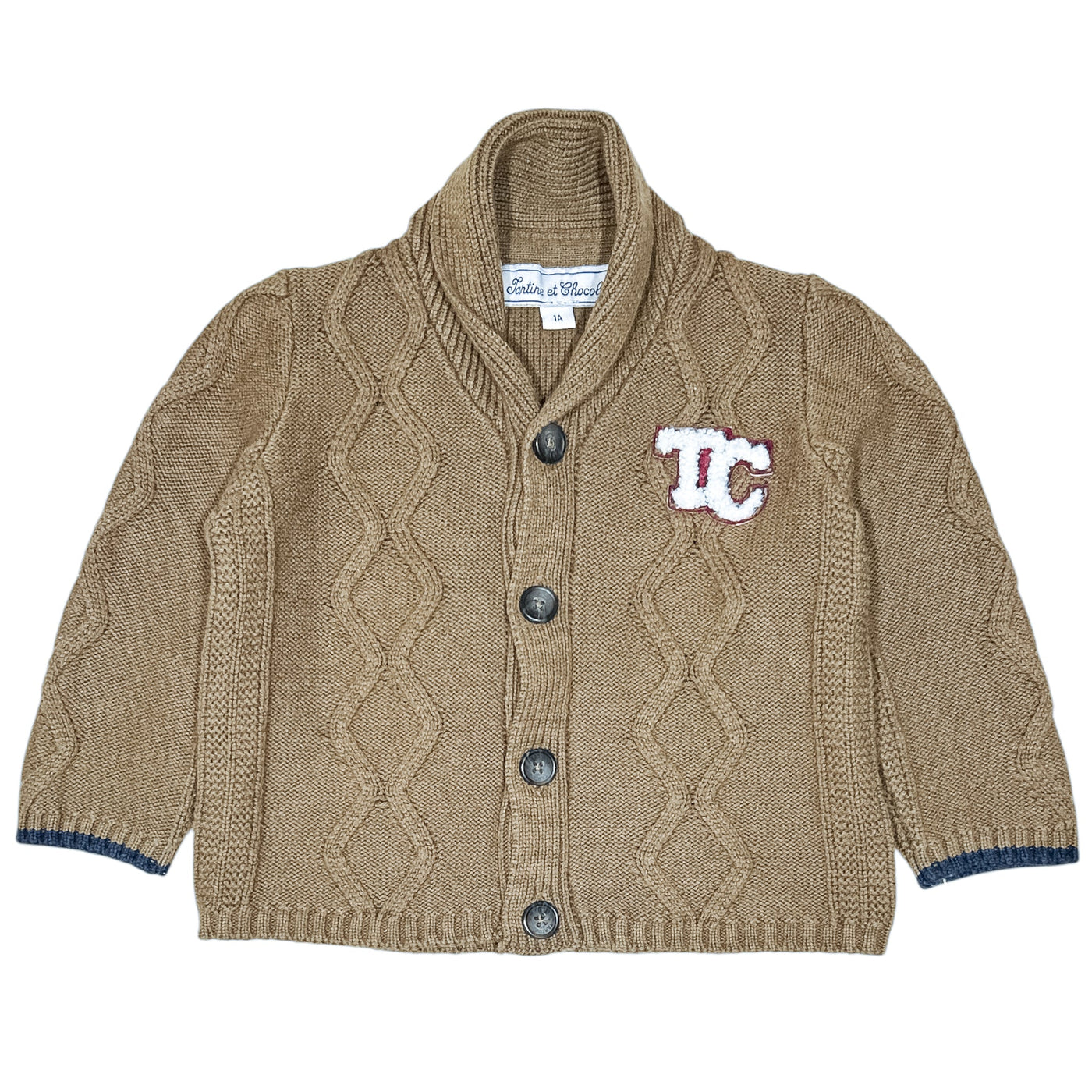 Cardigan de seconde main en coton et laine pour bébé de 12 mois - Vue 1
