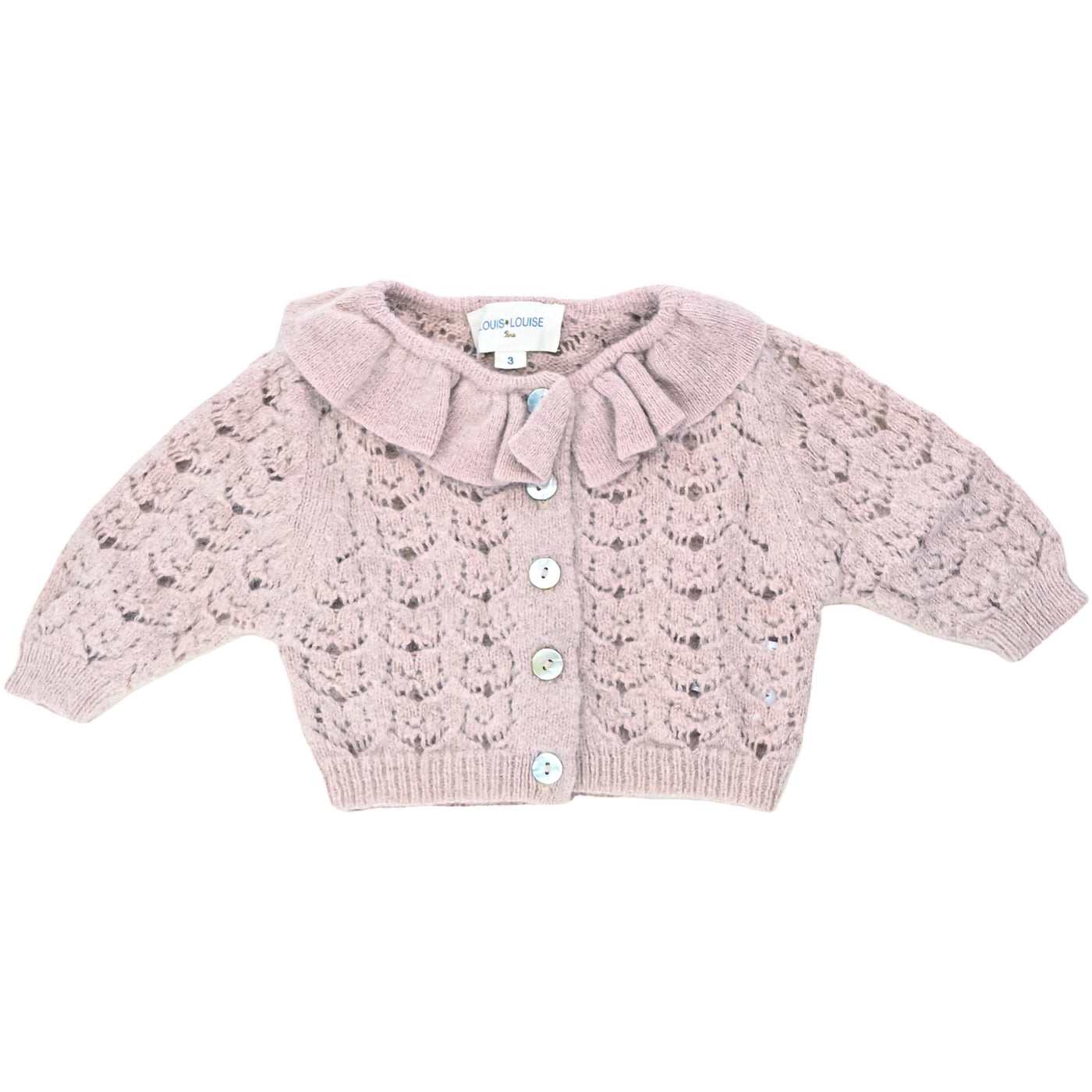 Cardigan de seconde main en laine alpaga pour bébé fille de 3 mois - Vue 1