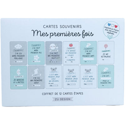 Imagier "Cartes souvenirs Mes premières fois" de seconde main en papier pour enfant dès la naissance - Vue 1