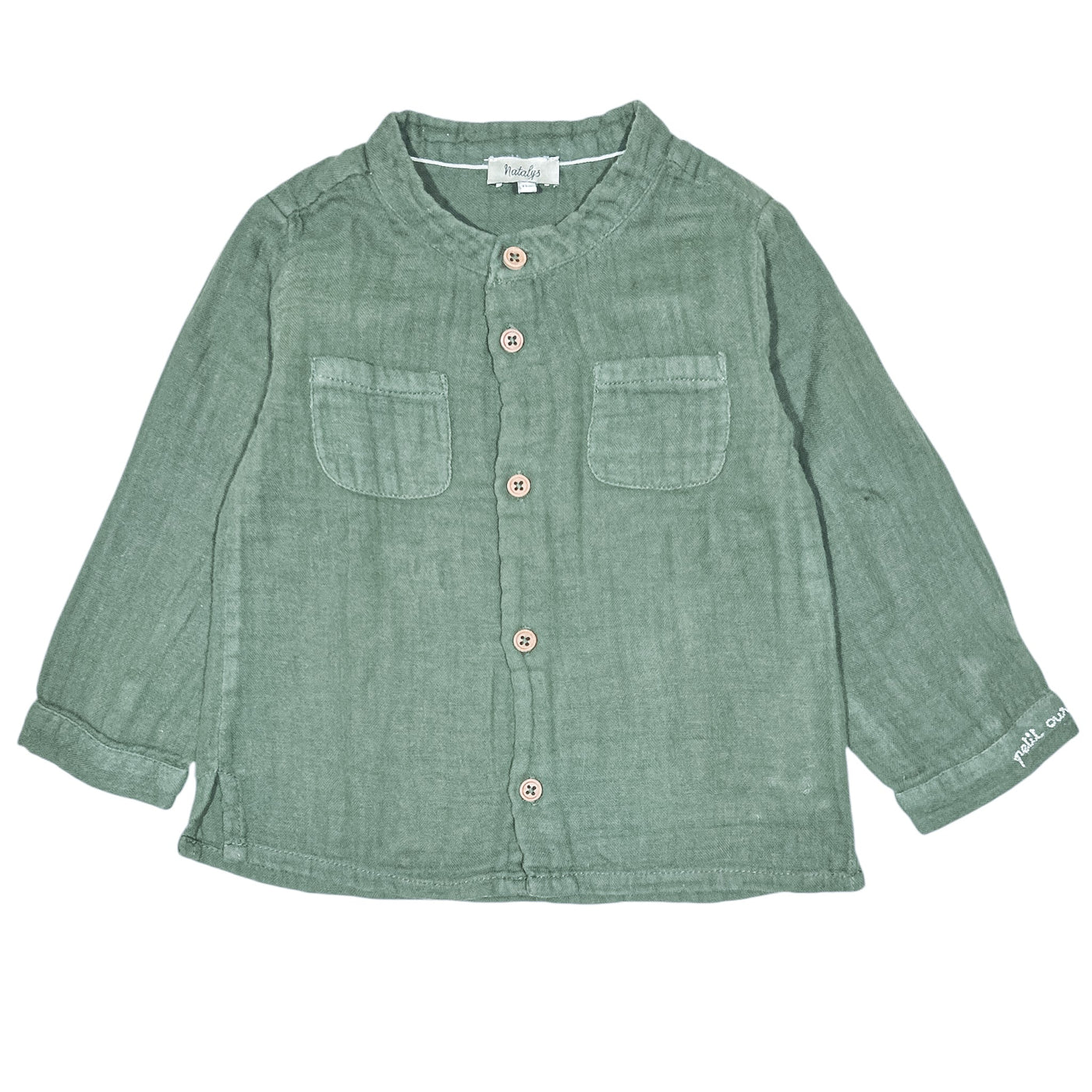 Chemise à manches longues de seconde main en gaze de coton pour bébé garçon de 12 mois - Vue 1