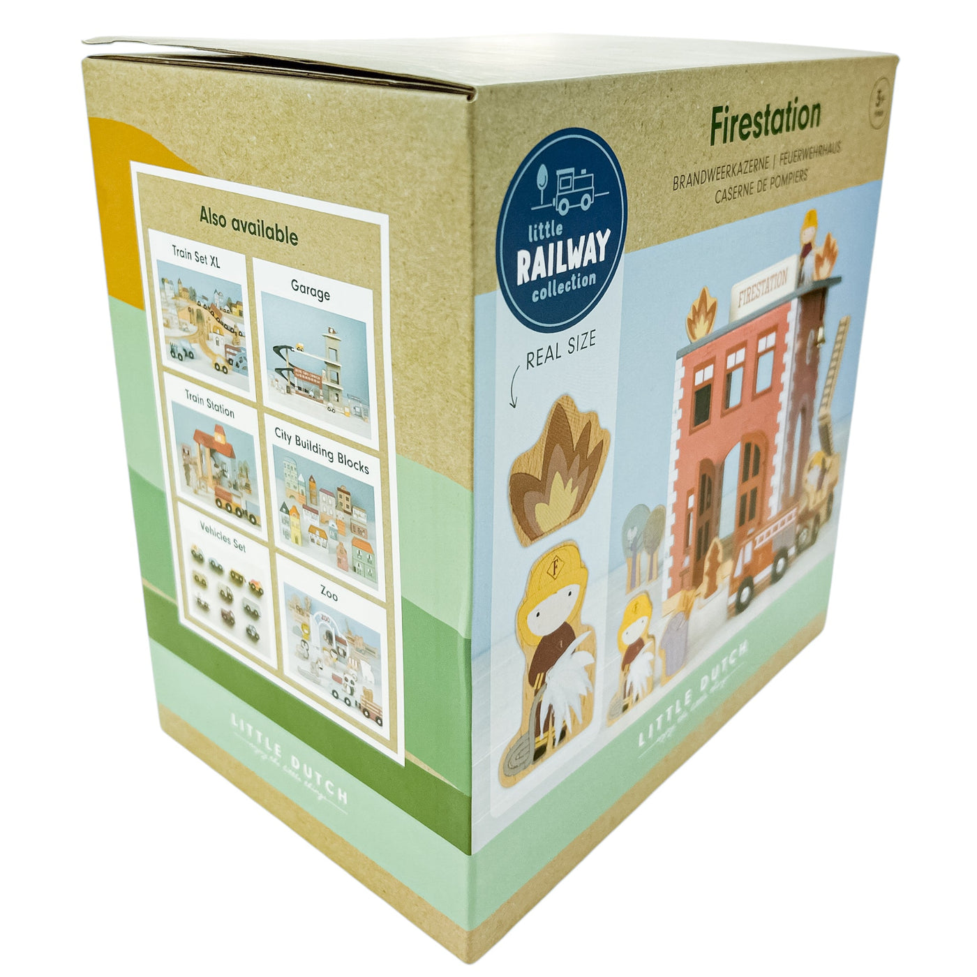 Camion de pompier "Coffret Caserne de Pompiers" de seconde main en bois pour enfant à partir de 3 ans - Vue 2