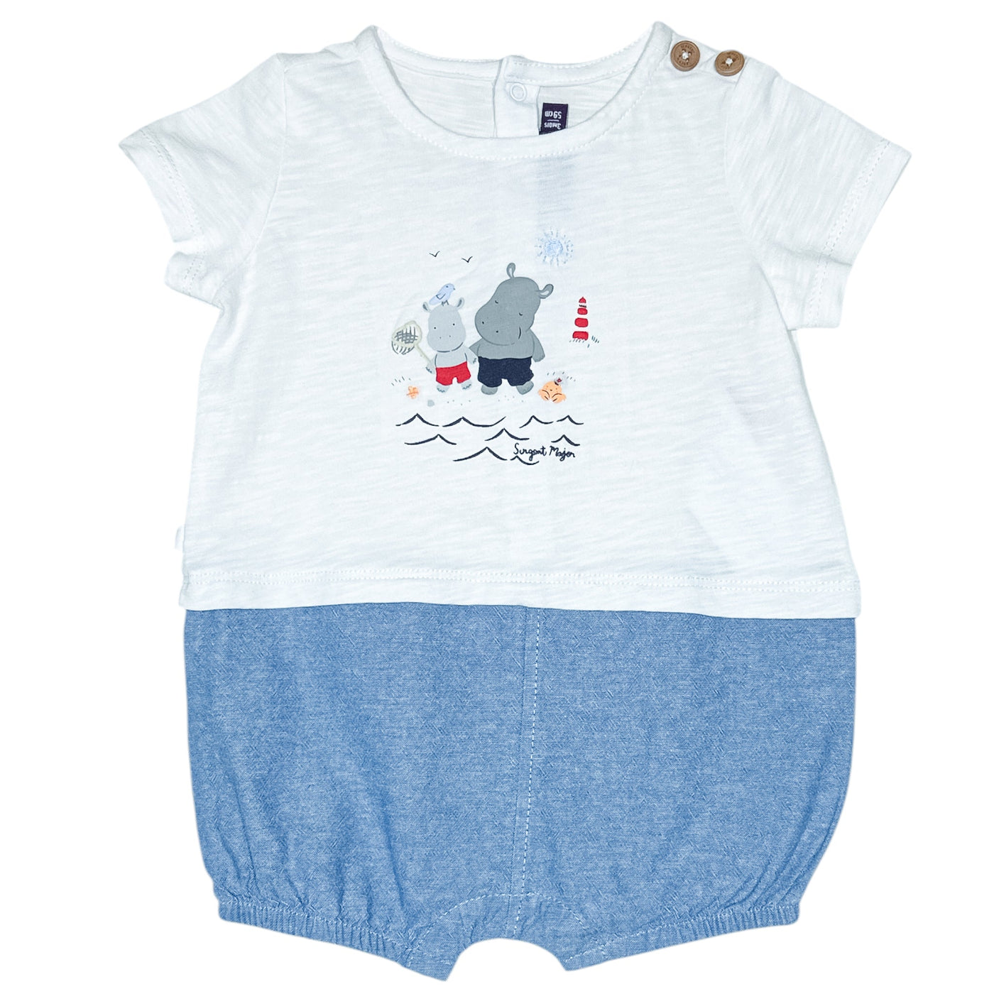 Combinaison courte de seconde main en coton pour bébé de 3 mois - Vue 1