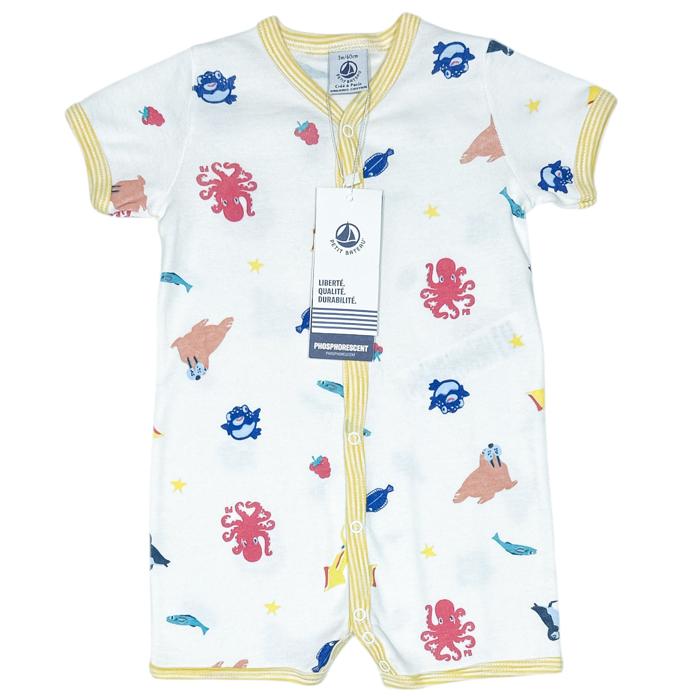 Combinaison courte de seconde main en coton bio pour bébé de 3 mois - Vue 1