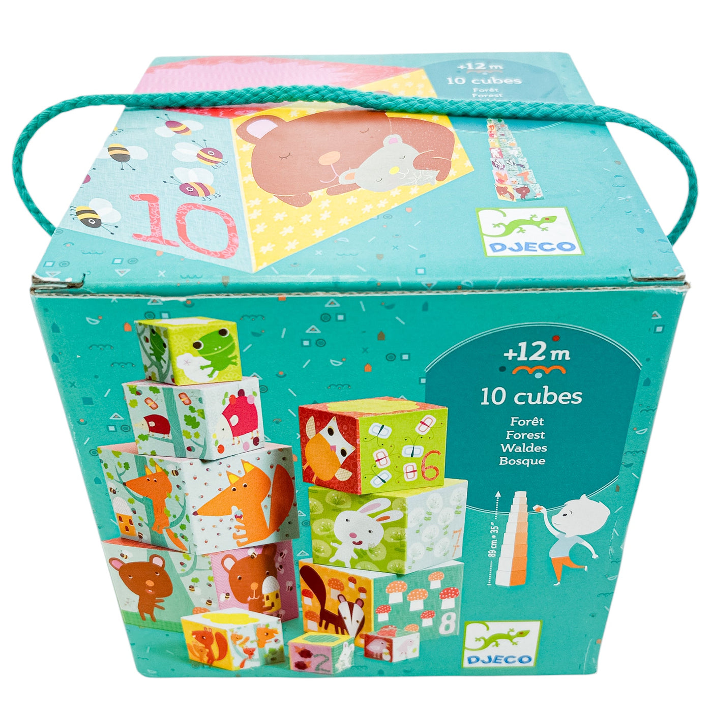 Jeu éducatif "Cubes empilables Forêt (10 cubes)" de seconde main en carton pour enfant à partir de 12 mois - Vue 1