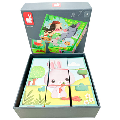 Puzzle premier âge "Cubes (set de 9)" de seconde main en carton pour enfant à partir de 24 mois - Vue 2